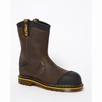 Dr Martens Firth Waterproof Kožené Steel Toe - Hnede Pracovne Cizmy Panske, D109SK